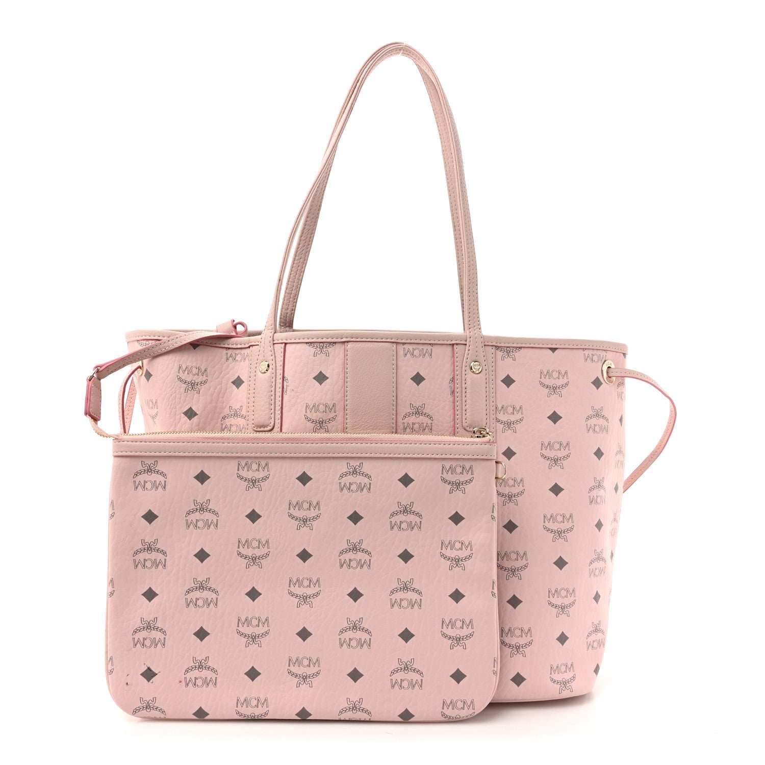 Visetos Medium Liz Reversible Shopper Tote Powder Pink