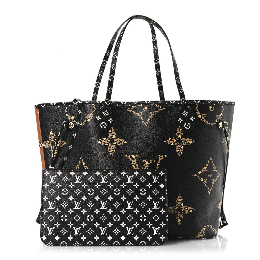 Monogram Giant Jungle Neverfull MM Black