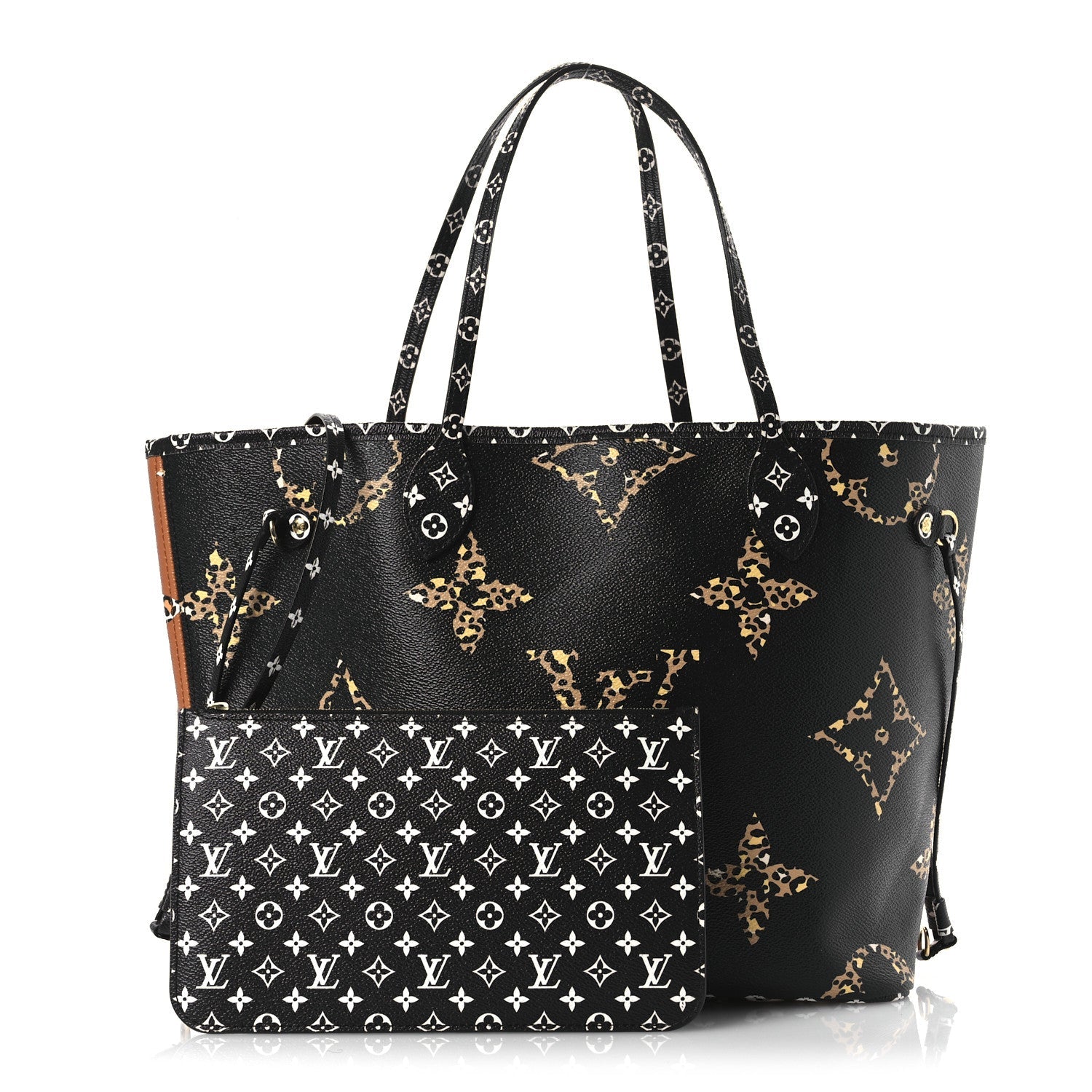 Monogram Giant Jungle Neverfull MM Black