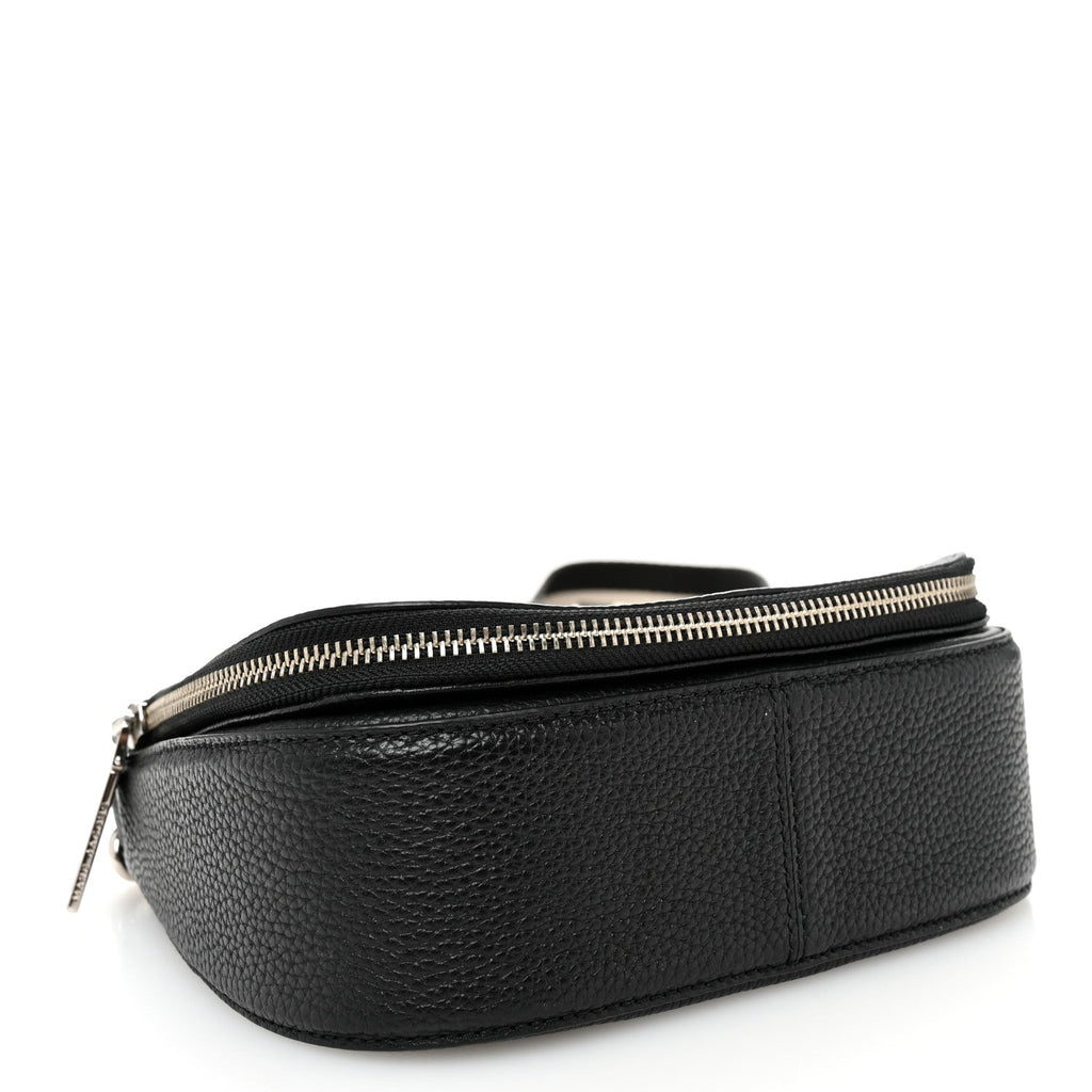 Pebbled Calfskin Recruit Nomad Crossbody Black