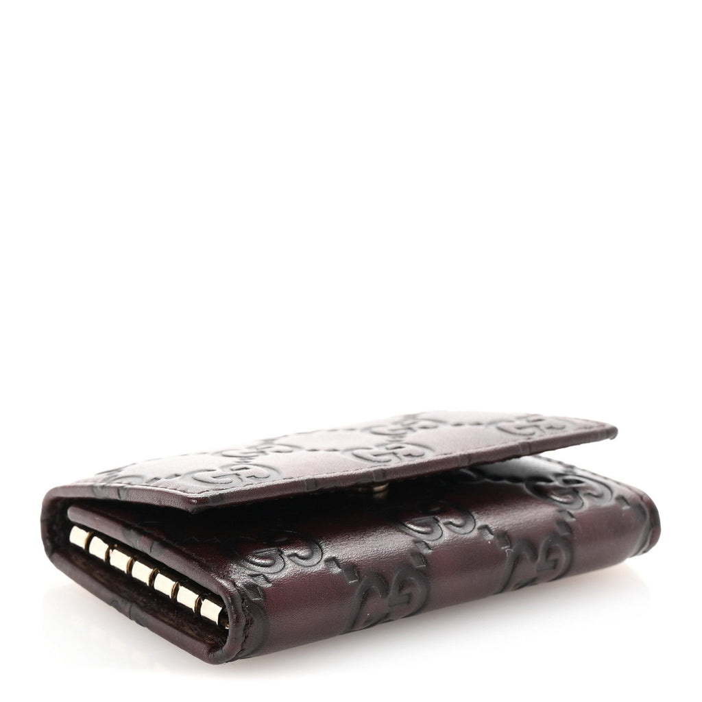 Guccissima 6 Key Holder Case Dark Brown