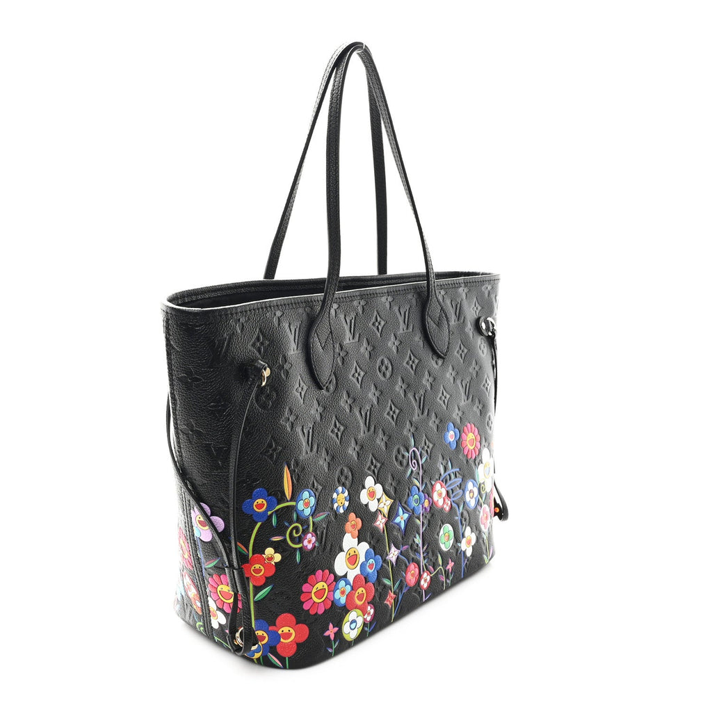LV X TM Empreinte Flowers Neverfull MM Black