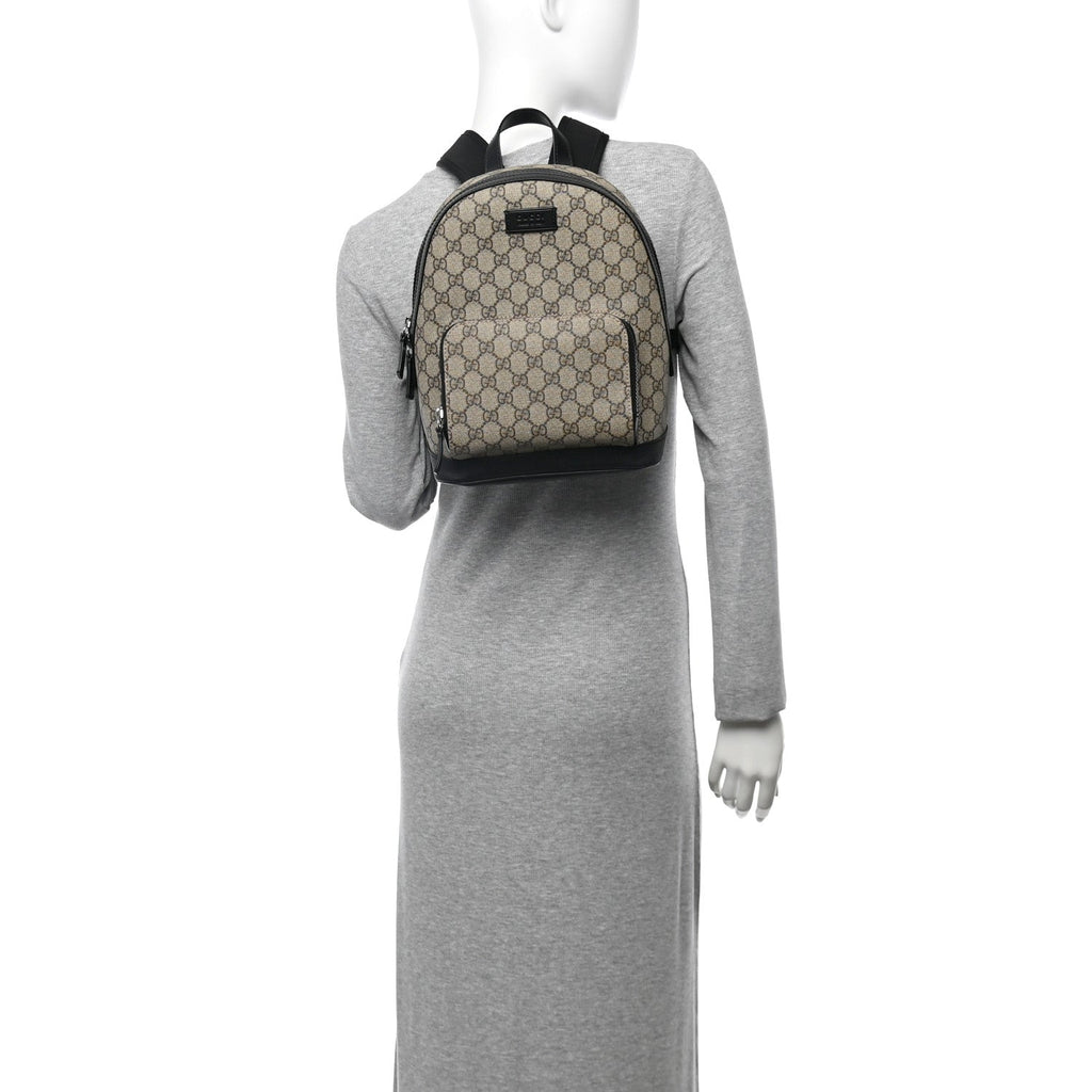 GG Supreme Monogram Small Eden Day Backpack Black