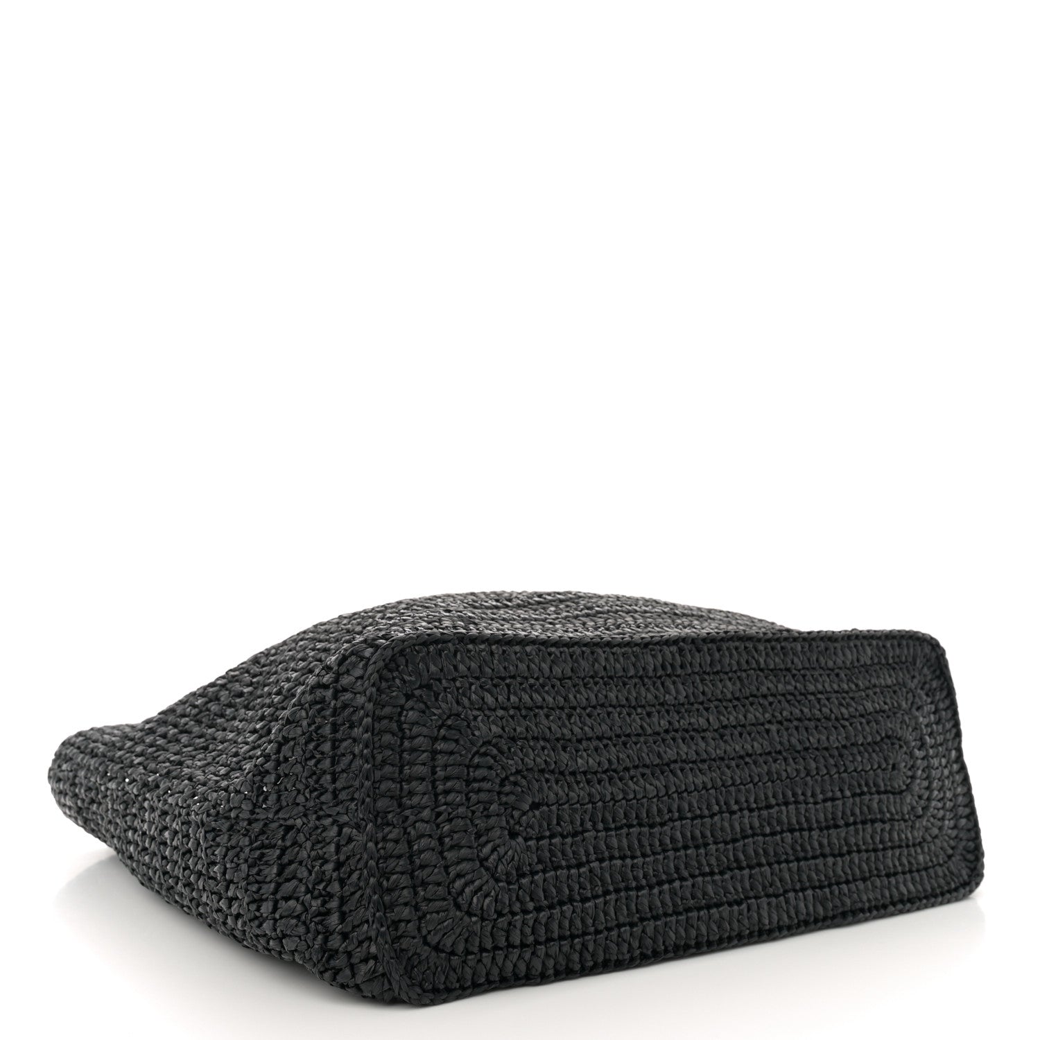 Raffia Rive Gauche Tote Black