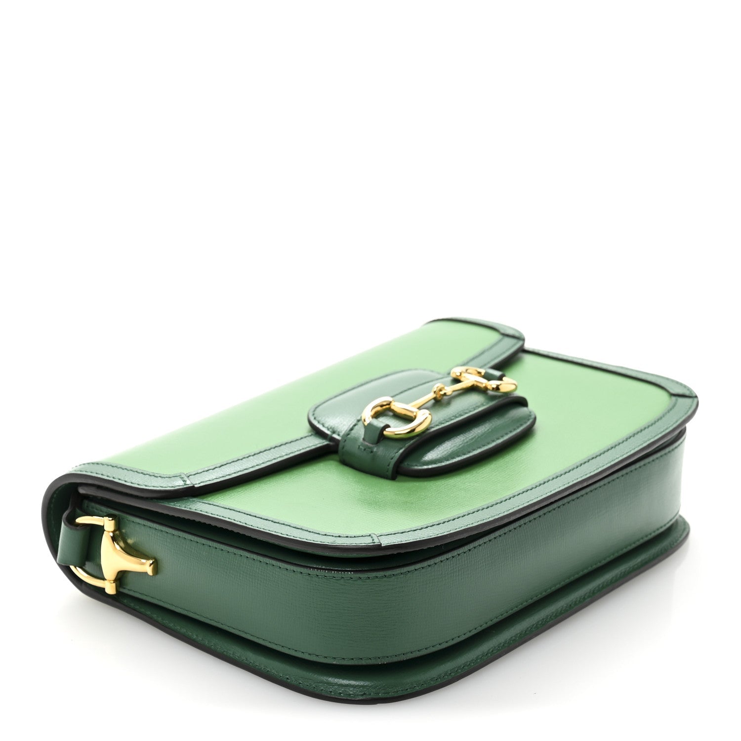 Azalea Calfskin Horsebit 1955 Shoulder Bag New Shamarock Emerald