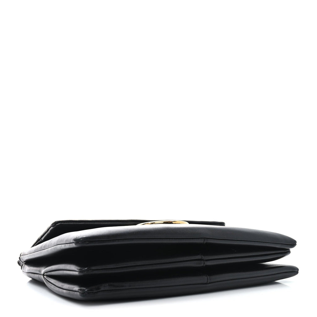 Calfskin Medium Shoulder Bag Black