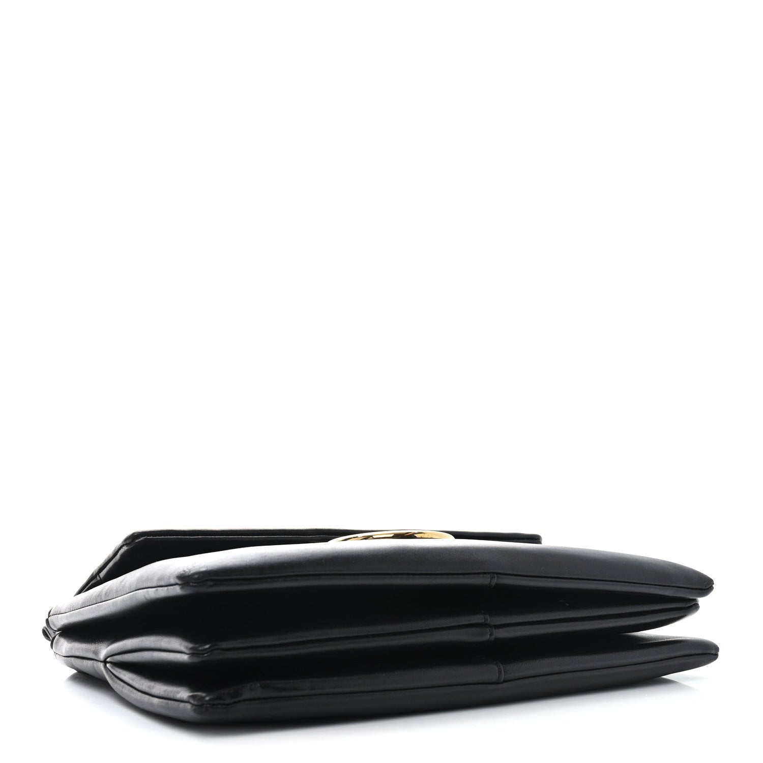 Calfskin Medium Shoulder Bag Black