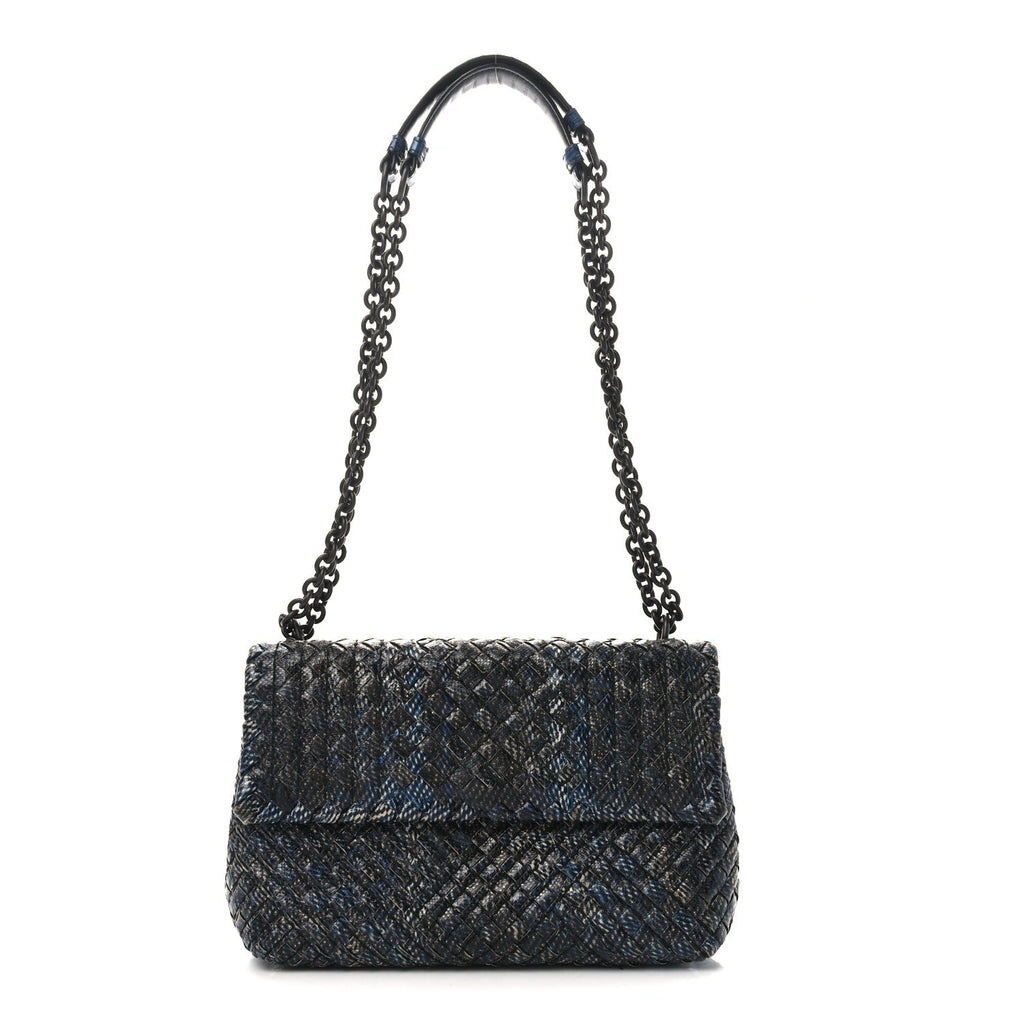 Tobu Ayers Intrecciato Small Olimpia Shoulder Bag Blue