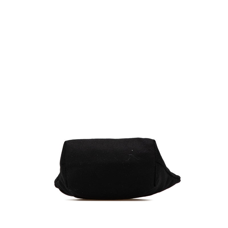 Saint Laurent Rive Gauche Wool Leather Clutch Bag