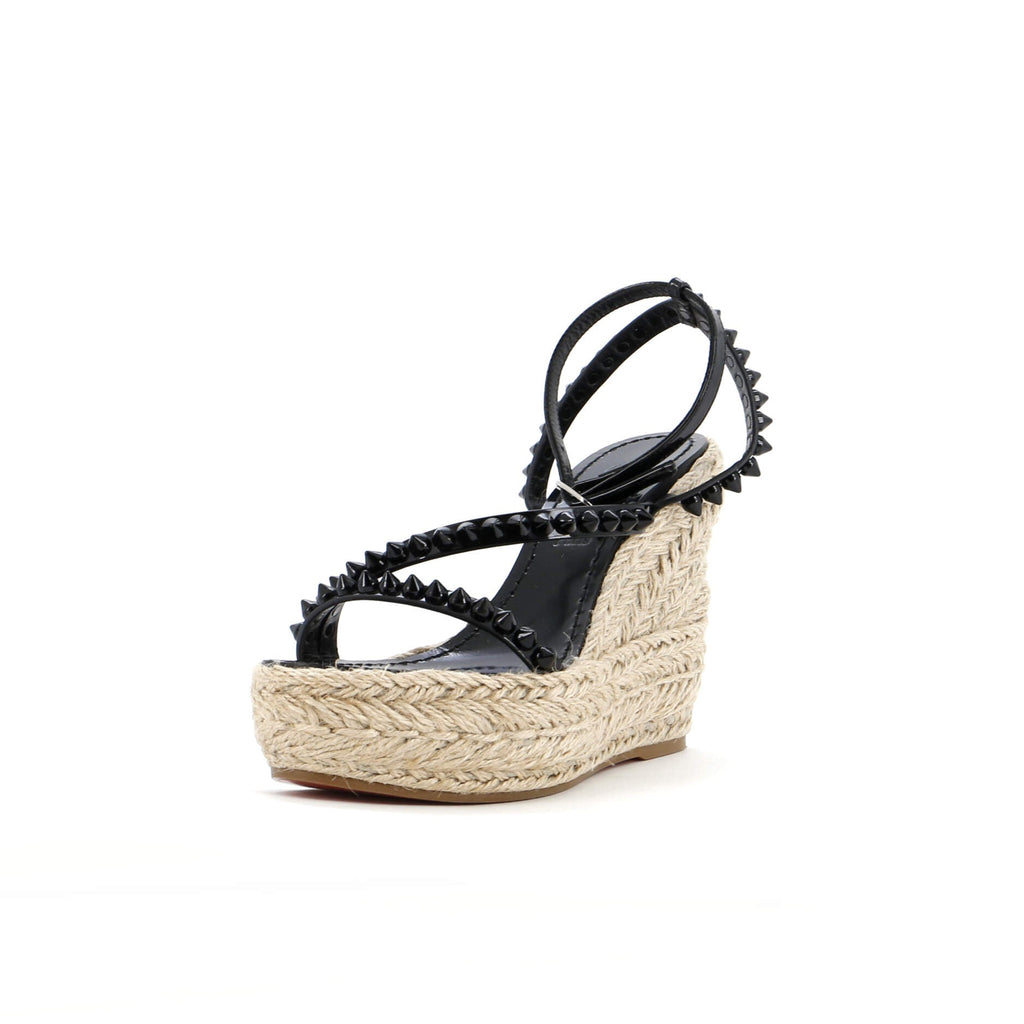 Women's Mafaldina Zeppa Espadrille Platform Sandals Spiked Patent 120