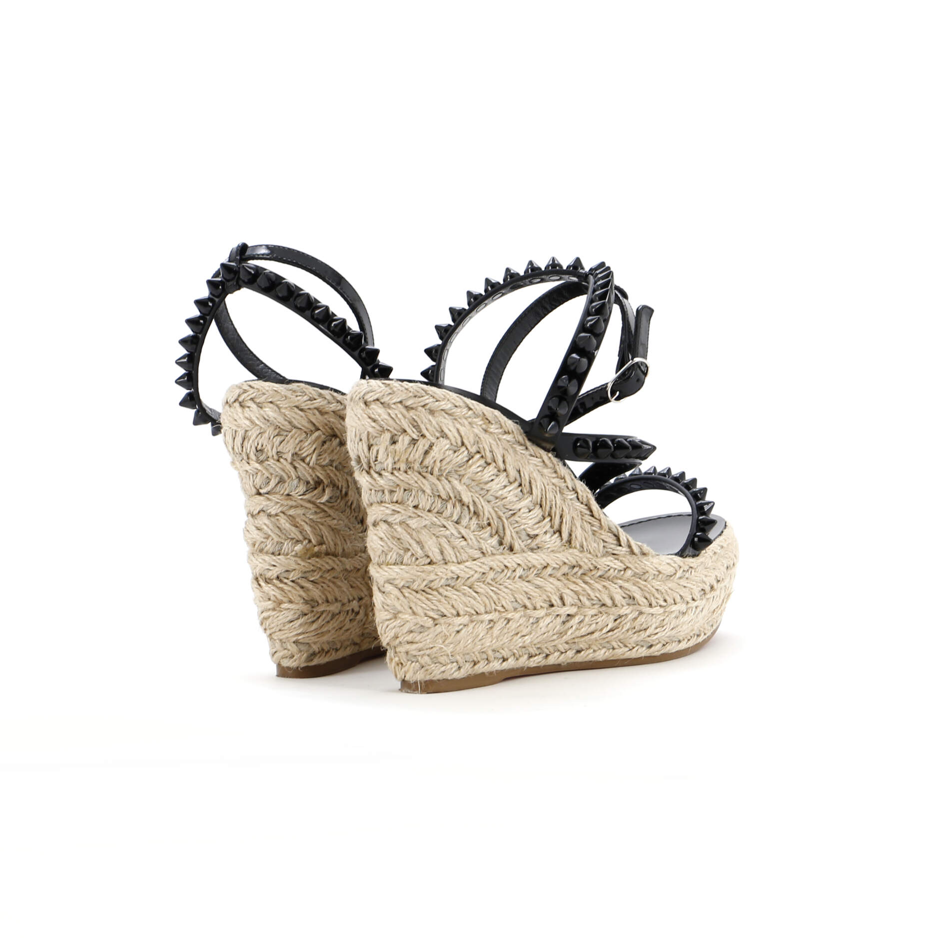 Women's Mafaldina Zeppa Espadrille Platform Sandals Spiked Patent 120
