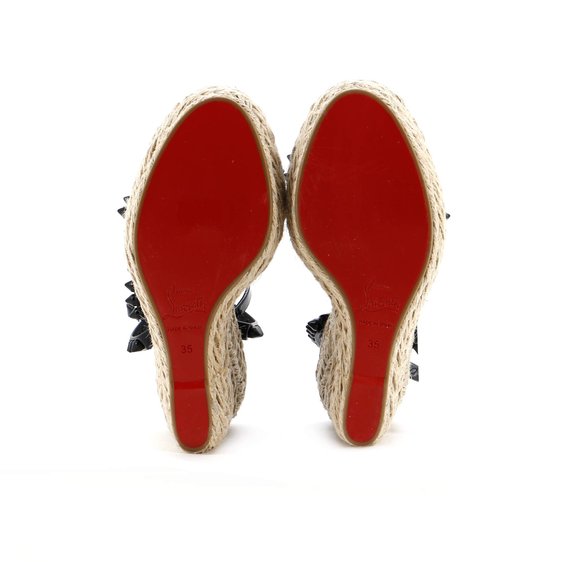 Women's Mafaldina Zeppa Espadrille Platform Sandals Spiked Patent 120