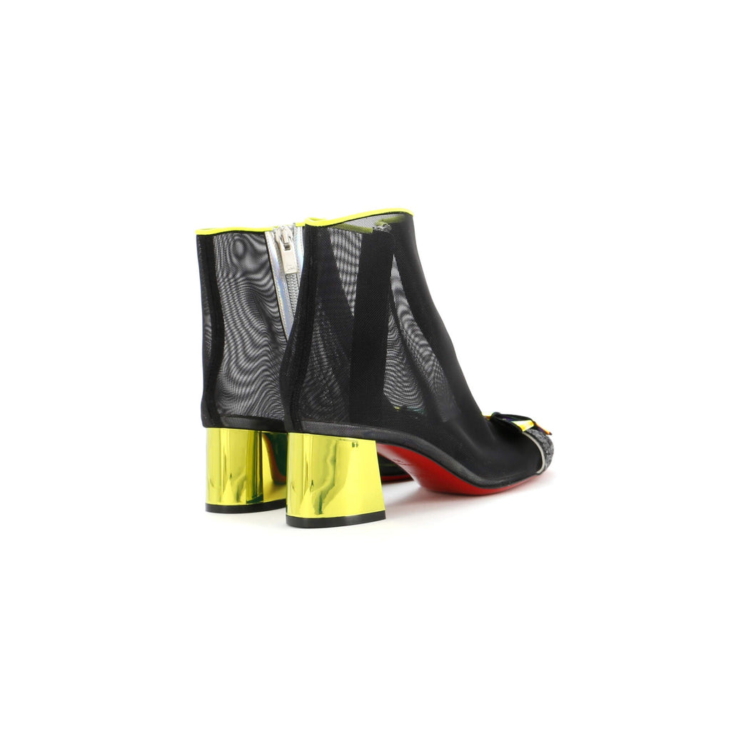Women's Checkypoint Booties Mesh and Patent 55
