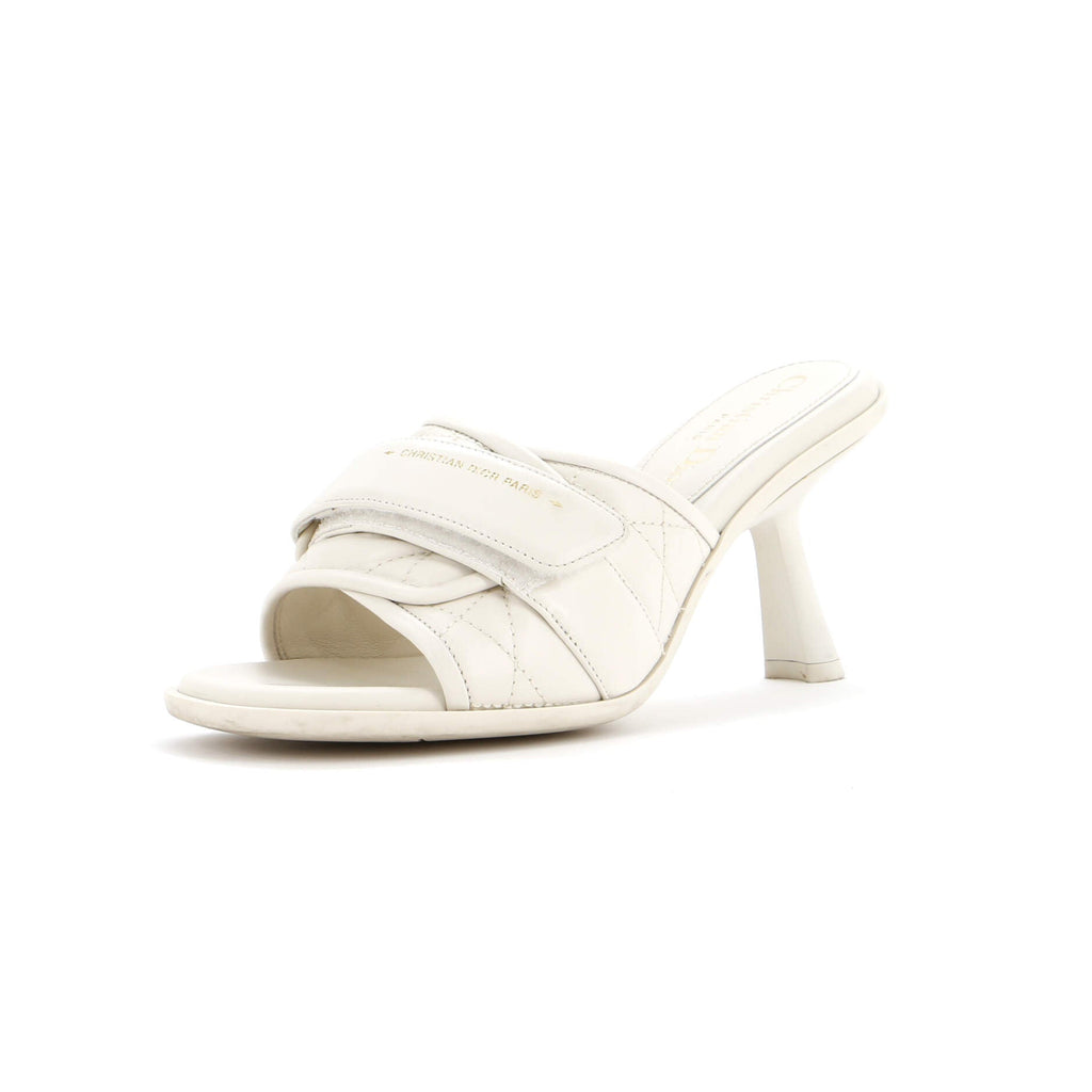 Women's Dio(r)evolution Heeled Slide Sandals Cannage Quilt Leather