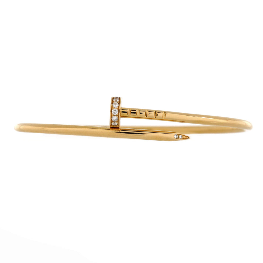 Juste un Clou Bracelet 18K Yellow Gold with Diamonds Small