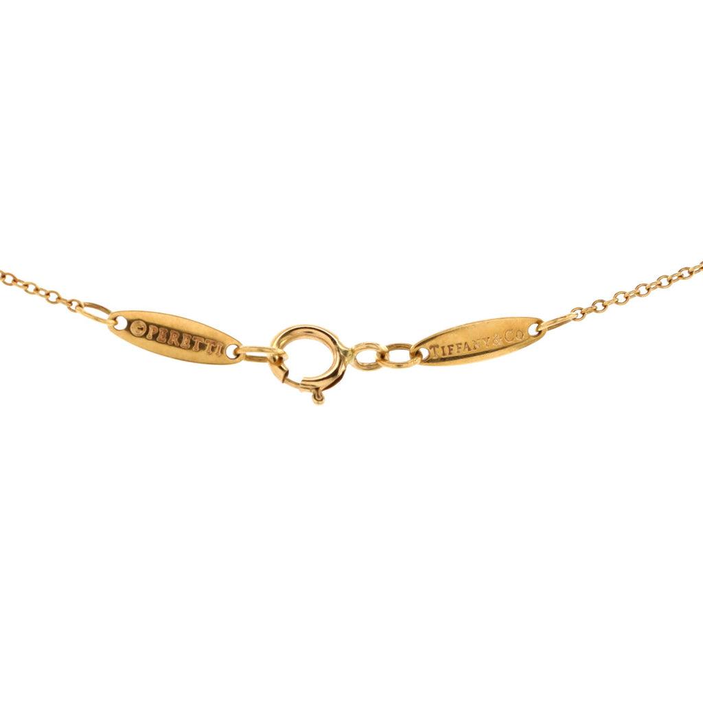 Elsa Peretti Open Heart Pendant Necklace 18K Rose Gold 7mm