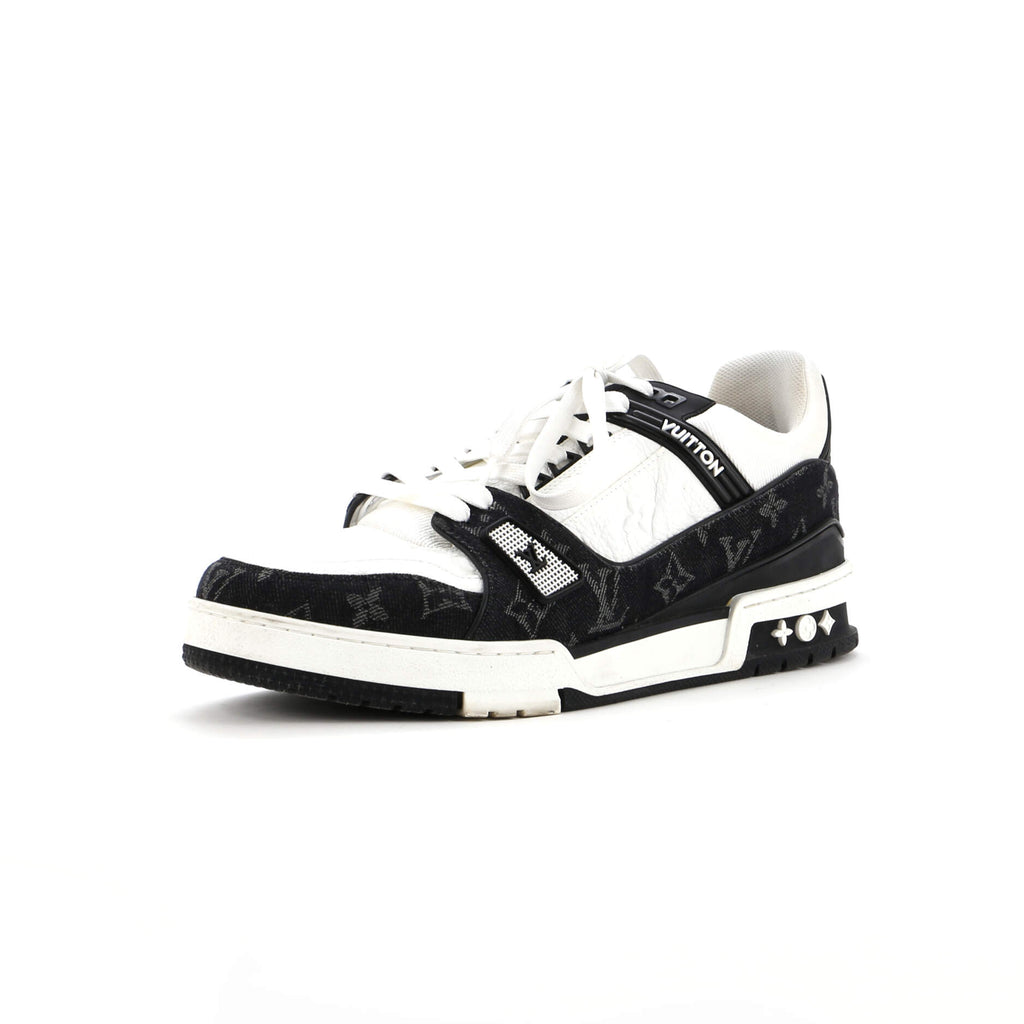 Men's LV Trainer Sneakers Monogram Empreinte Leather and Monogram Denim