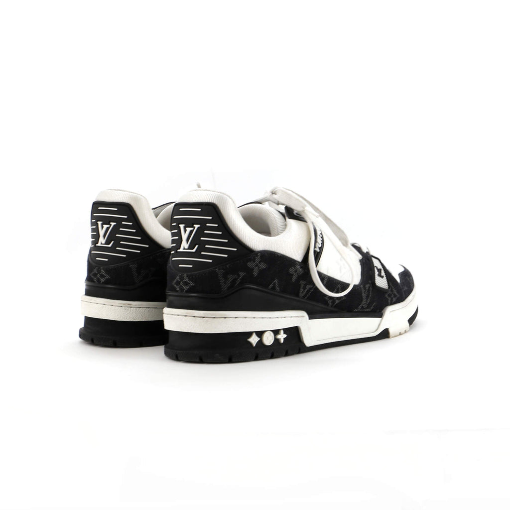 Men's LV Trainer Sneakers Monogram Empreinte Leather and Monogram Denim