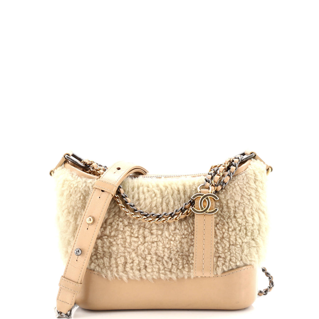 Gabrielle Hobo Shearling and Leather Small