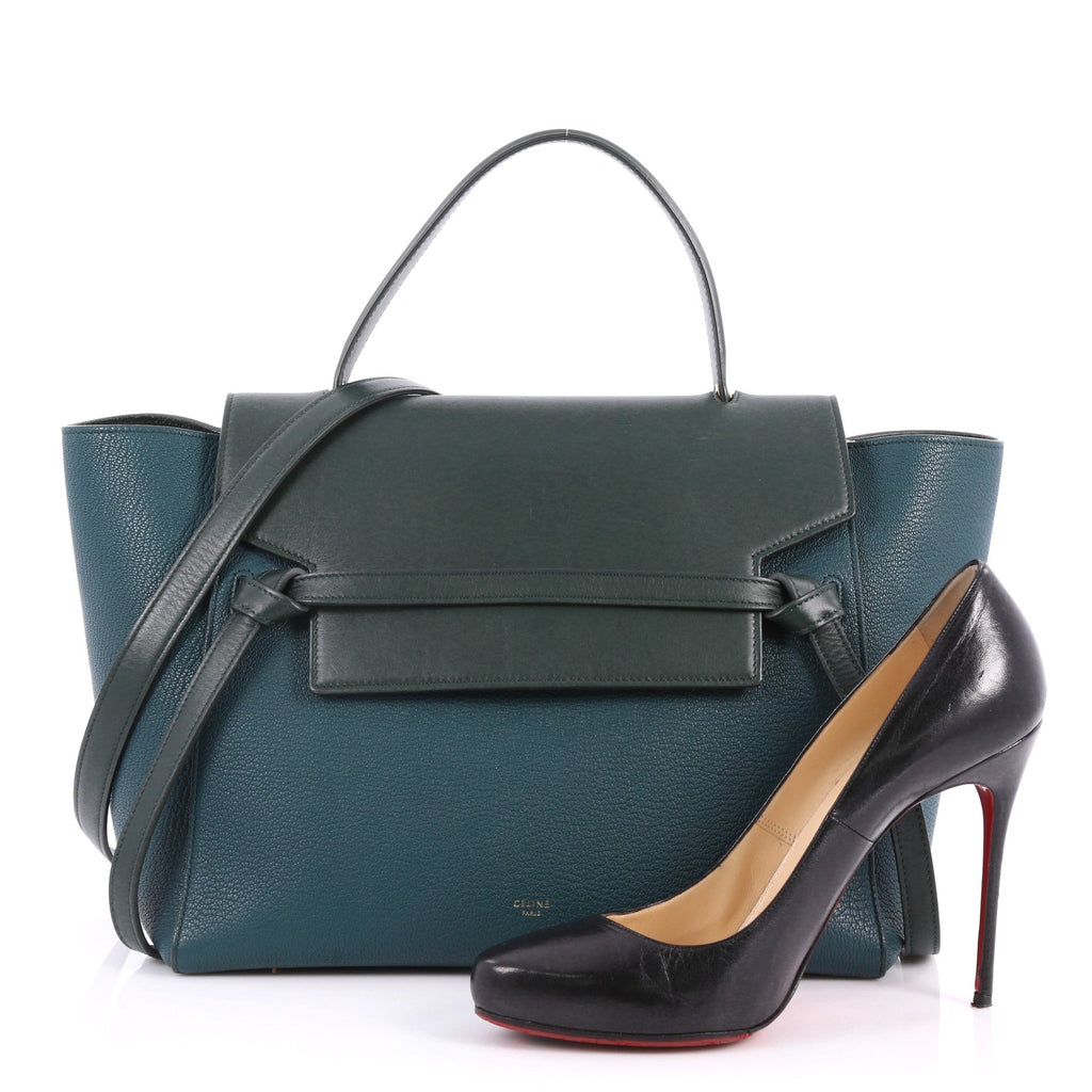 Bicolor Belt Bag Leather Mini