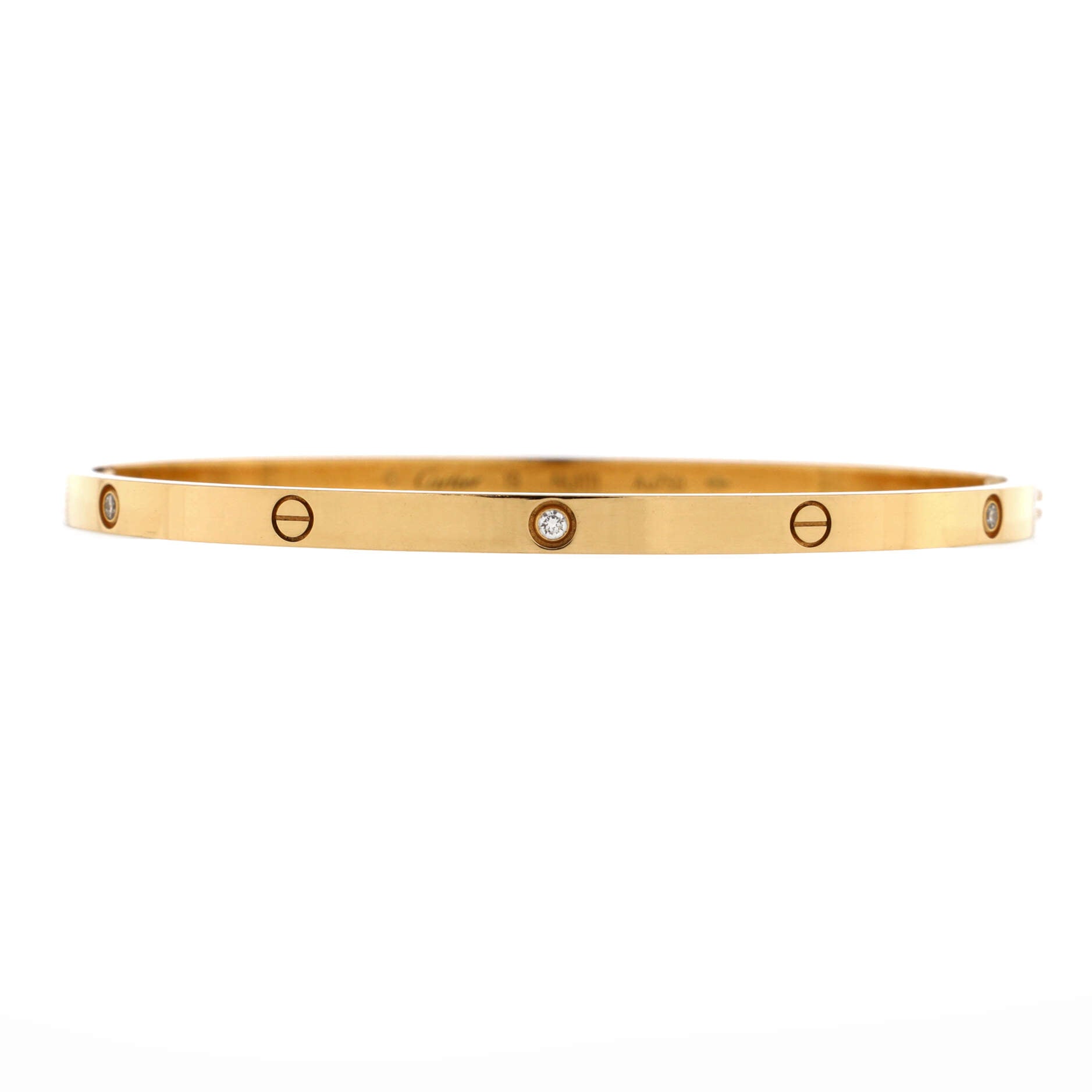 Love 6 Diamond Bracelet 18K Yellow Gold and Diamonds Small