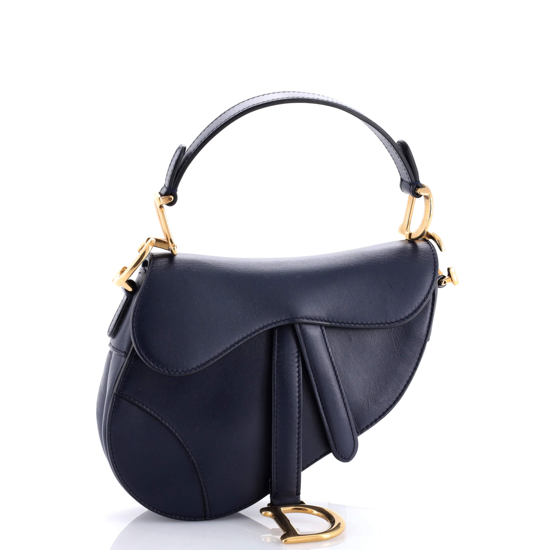 Saddle Handbag Leather Mini