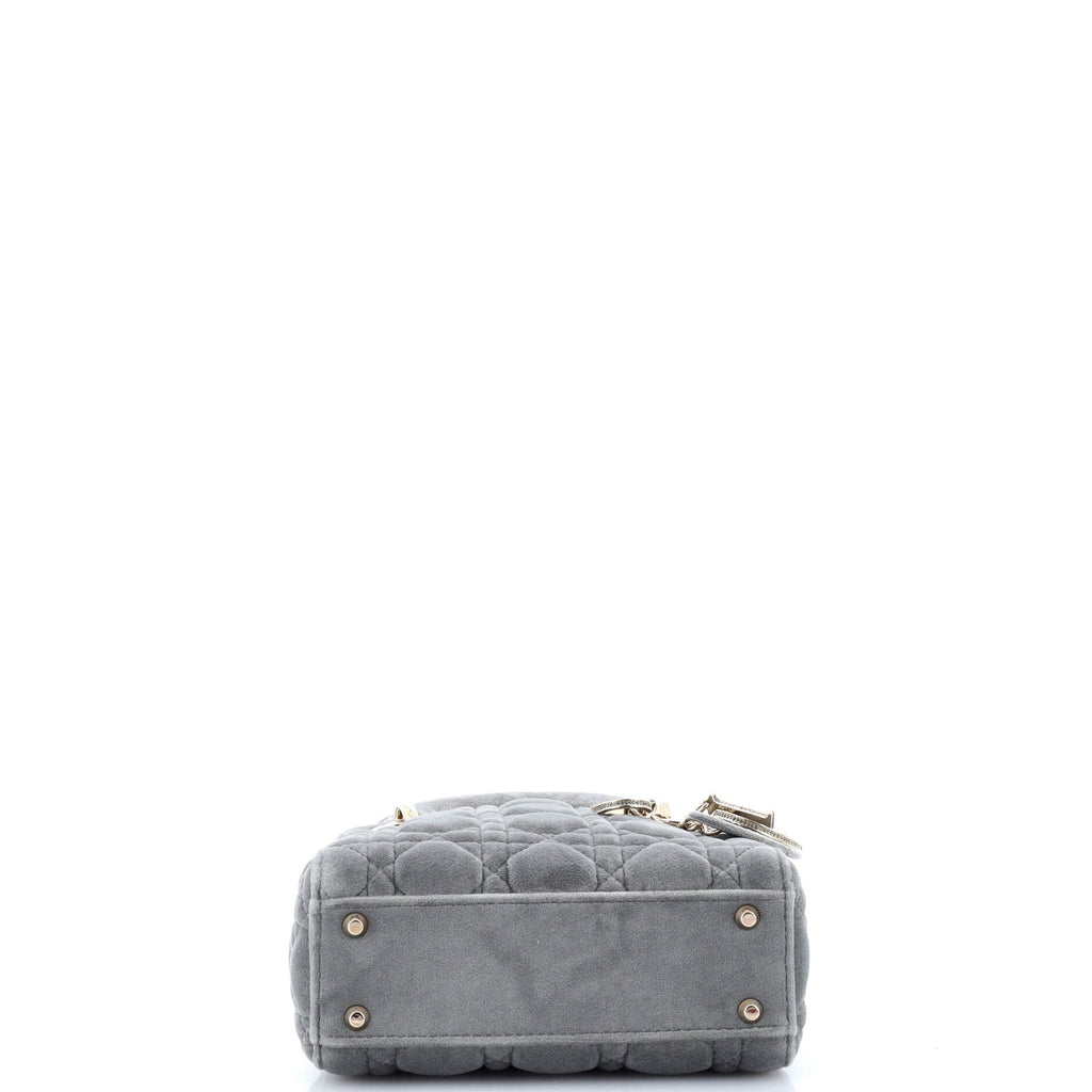 Lady Dior Bag Velvet with Crystal Charms Mini