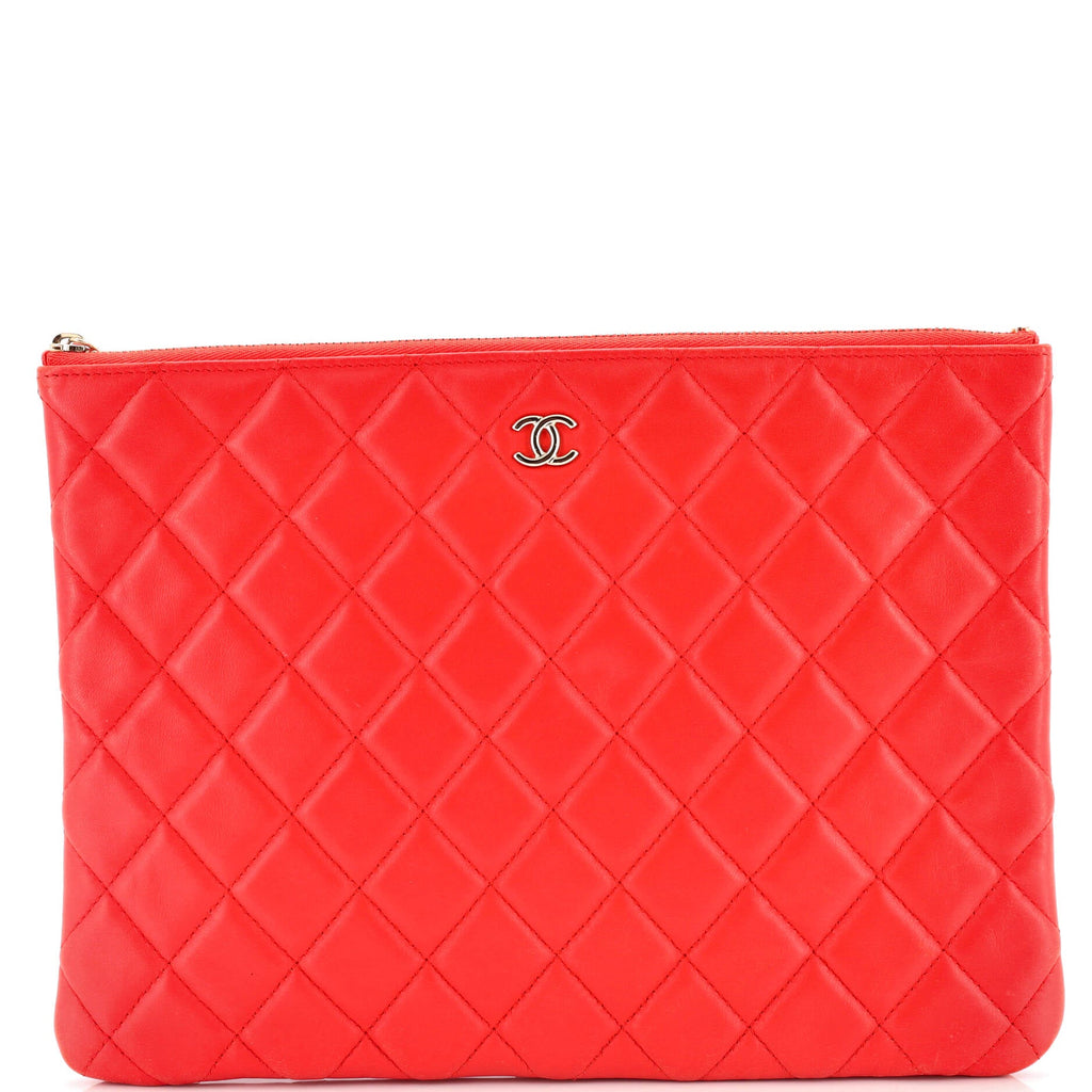 O Case Clutch Quilted Lambskin Medium