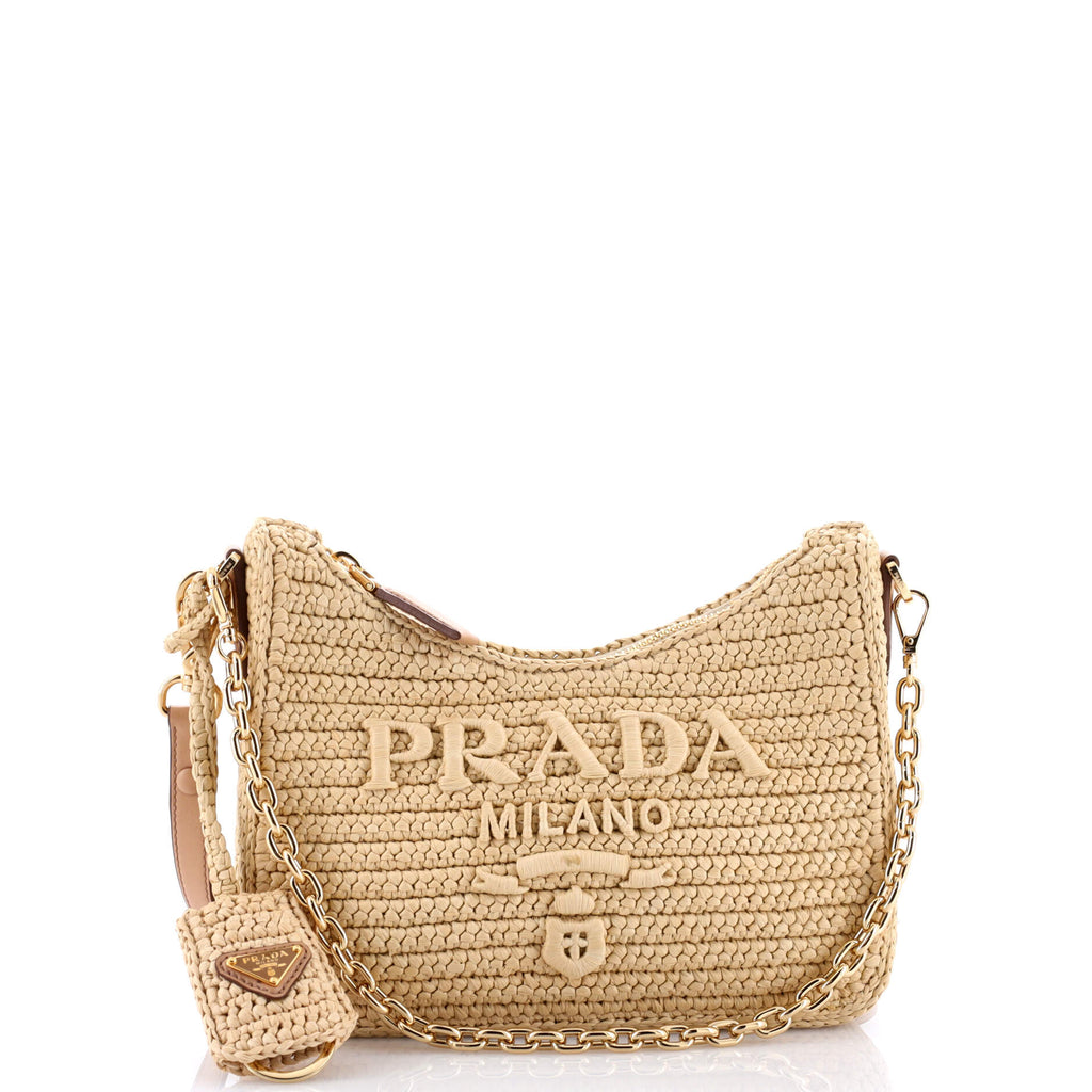 Re-Edition 2000 Shoulder Bag Raffia Mini