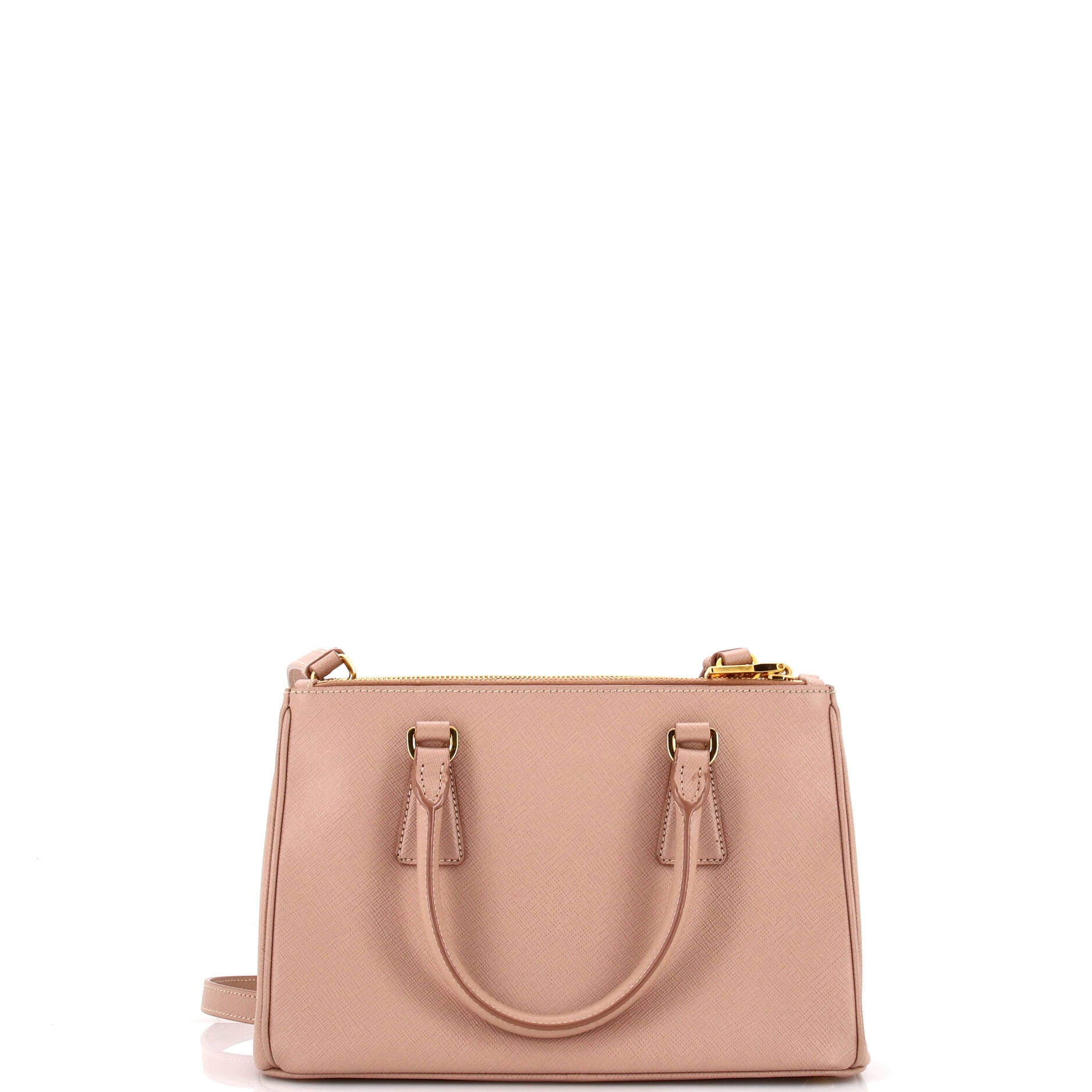 Double Zip Lux Tote Saffiano Leather Mini