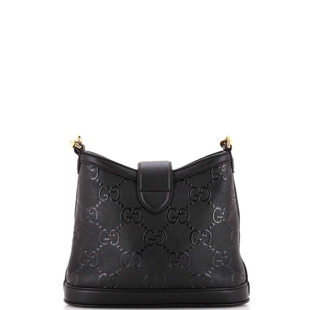 GG Padlock Shoulder Bag GG Embossed Leather Small