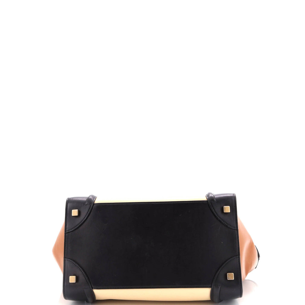 Tricolor Luggage Bag Leather Mini