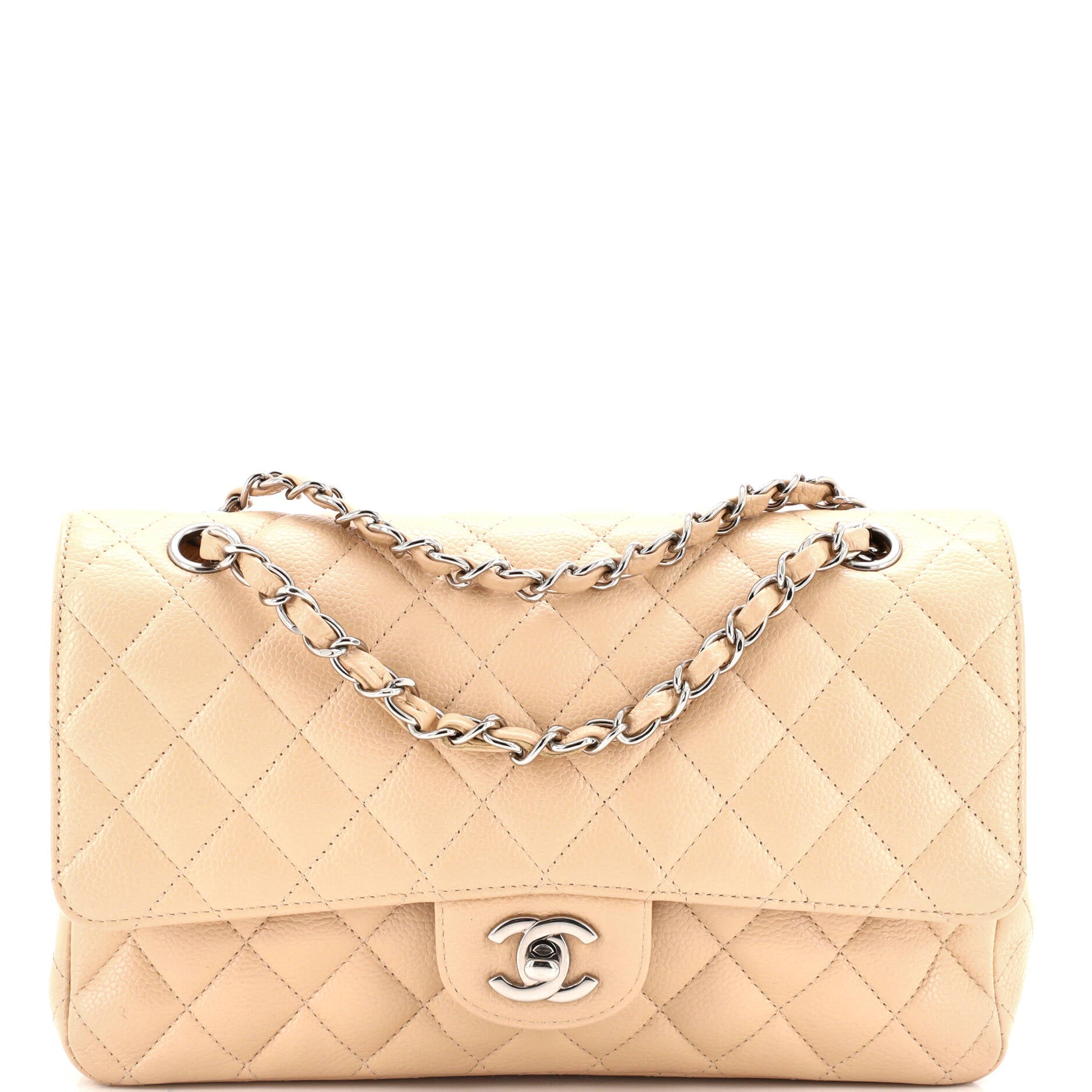 Classic Double Flap Bag Quilted Caviar Medium