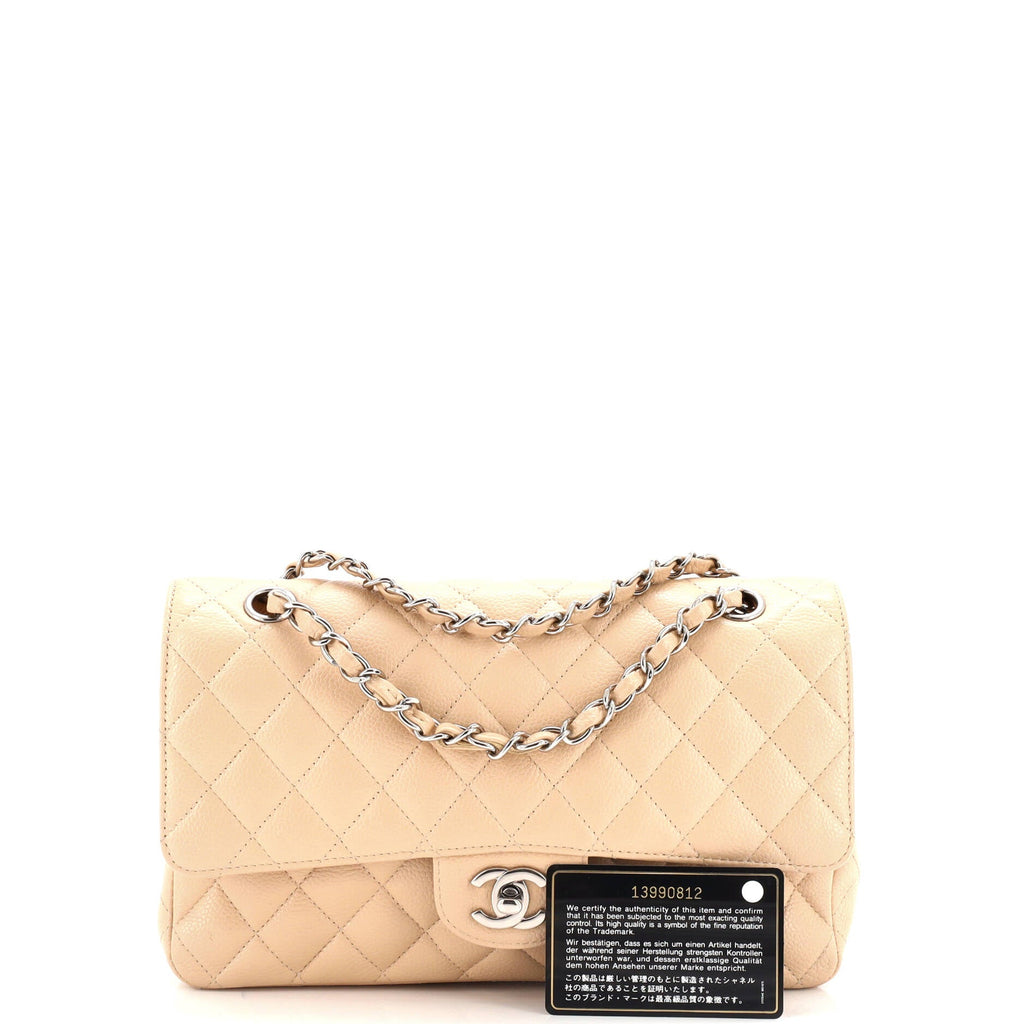 Classic Double Flap Bag Quilted Caviar Medium