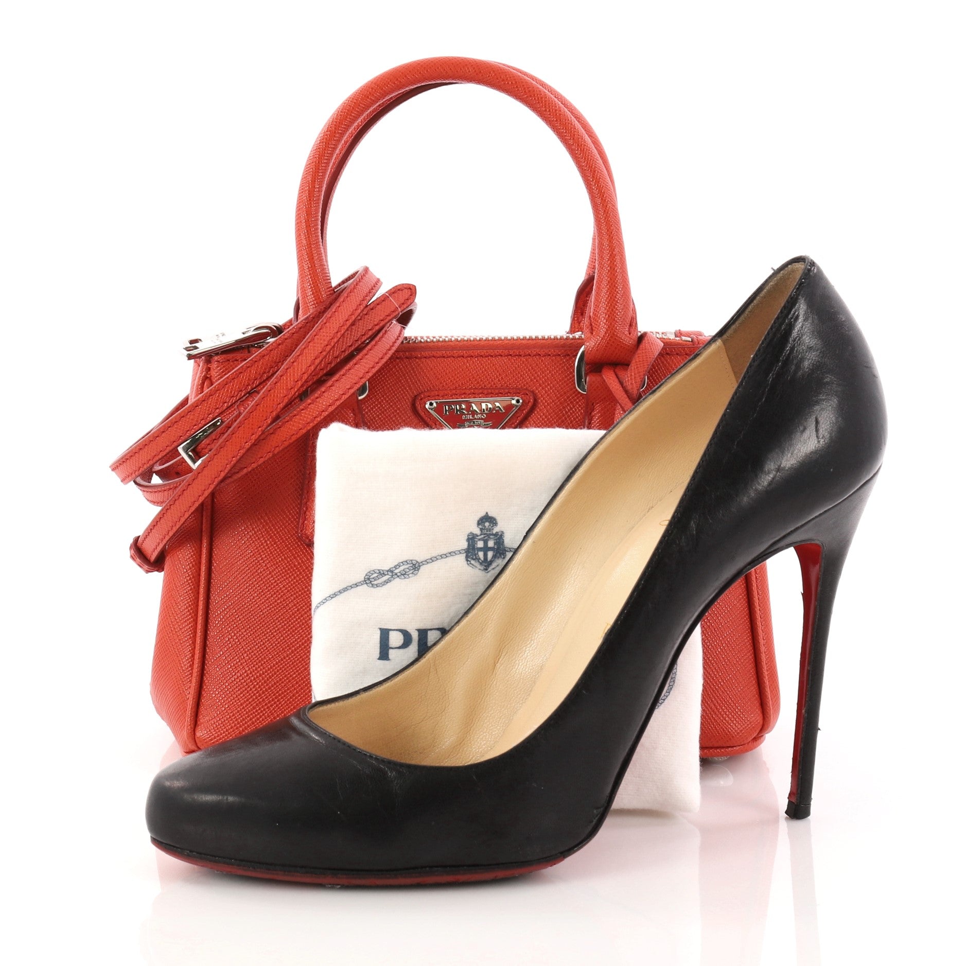 Galleria Double Zip Tote Saffiano Leather Mini