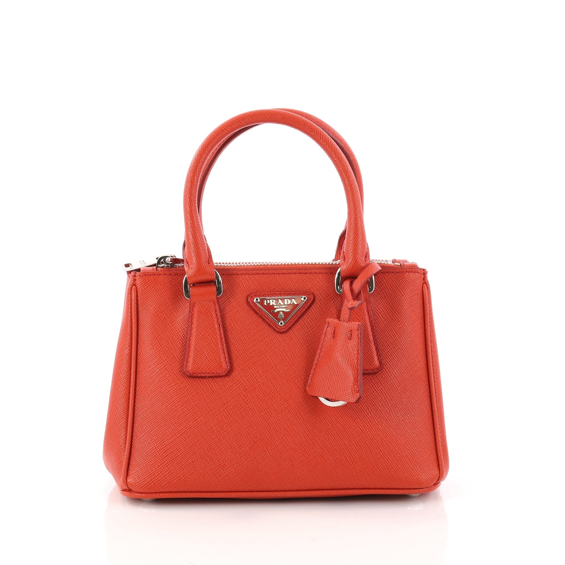 Galleria Double Zip Tote Saffiano Leather Mini