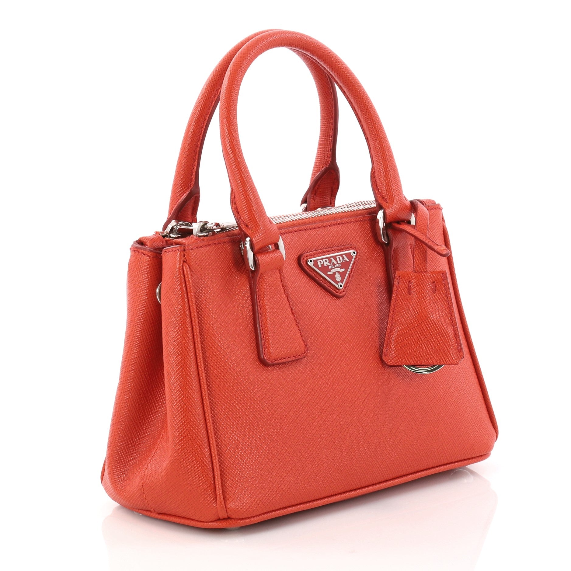 Galleria Double Zip Tote Saffiano Leather Mini