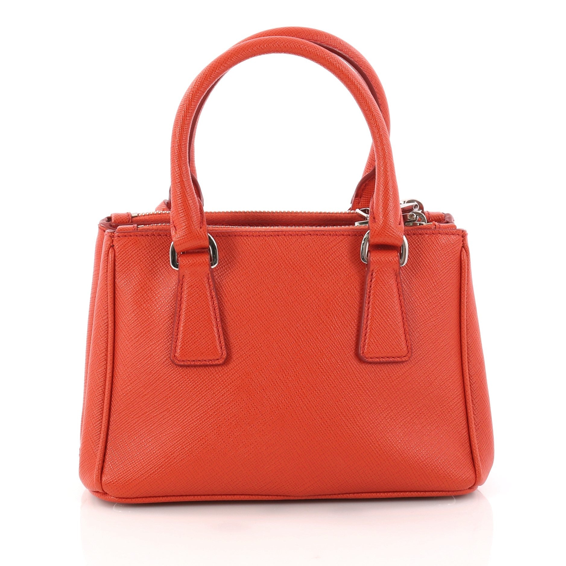 Galleria Double Zip Tote Saffiano Leather Mini