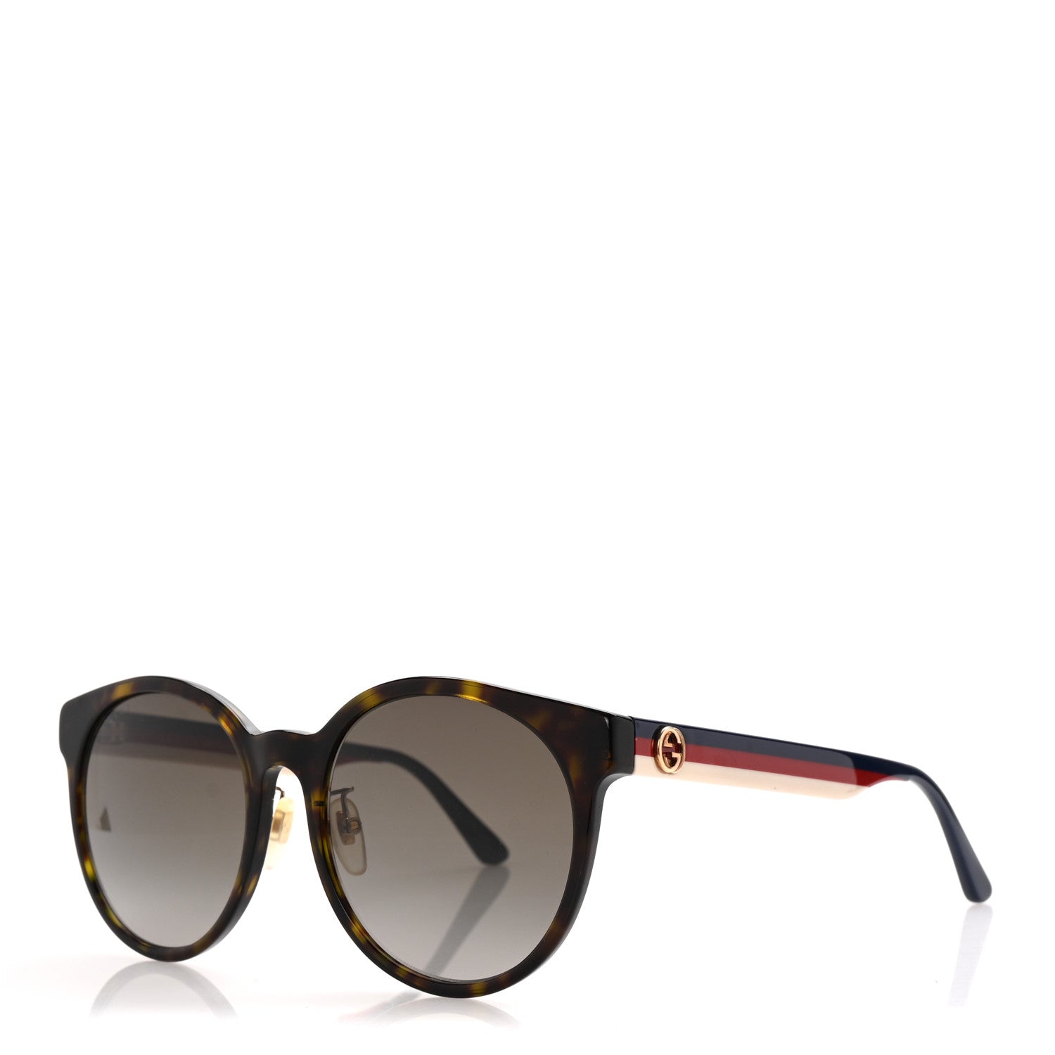 Acetate GG Web Round Eye Sunglasses GG0416SK Black