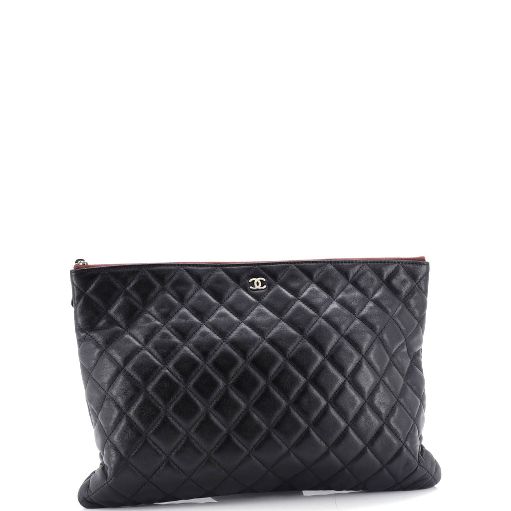 O Case Clutch Quilted Lambskin Large
