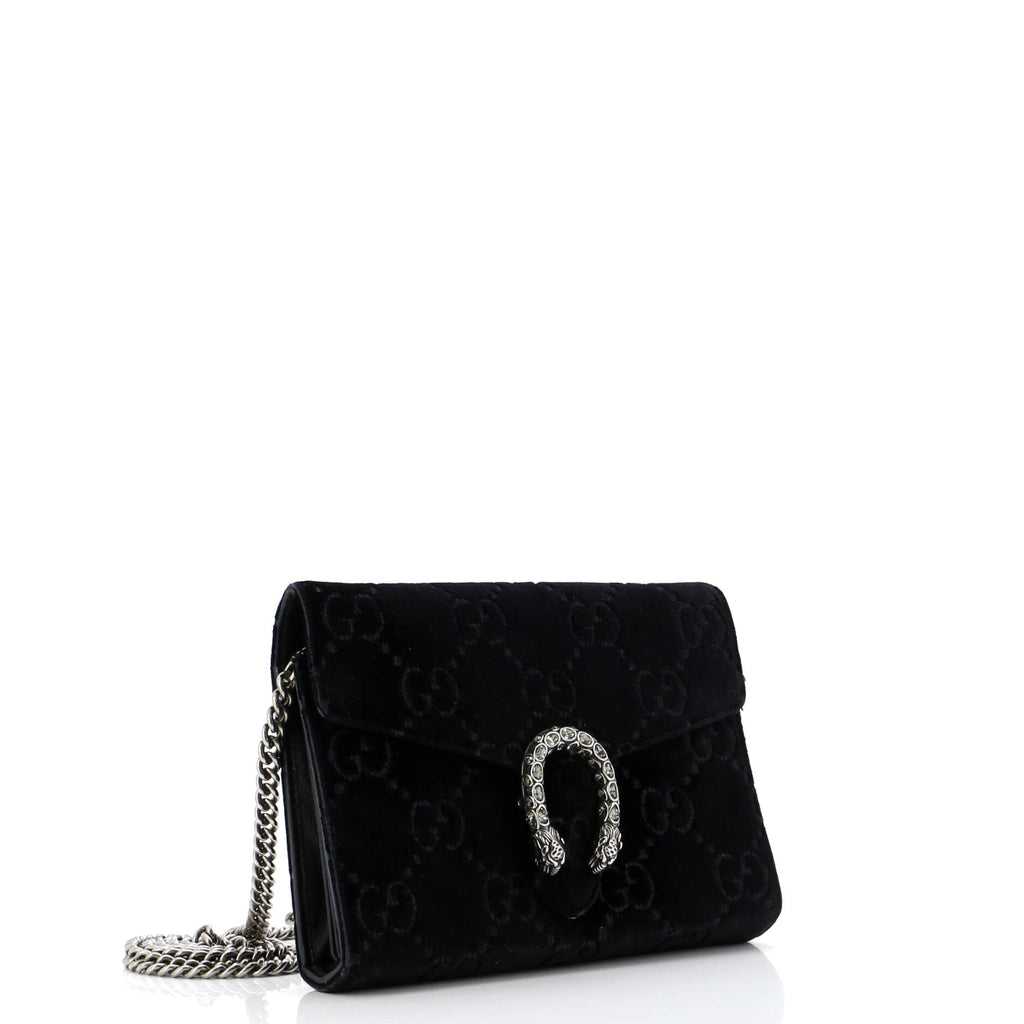Dionysus Chain Wallet GG Velvet Small