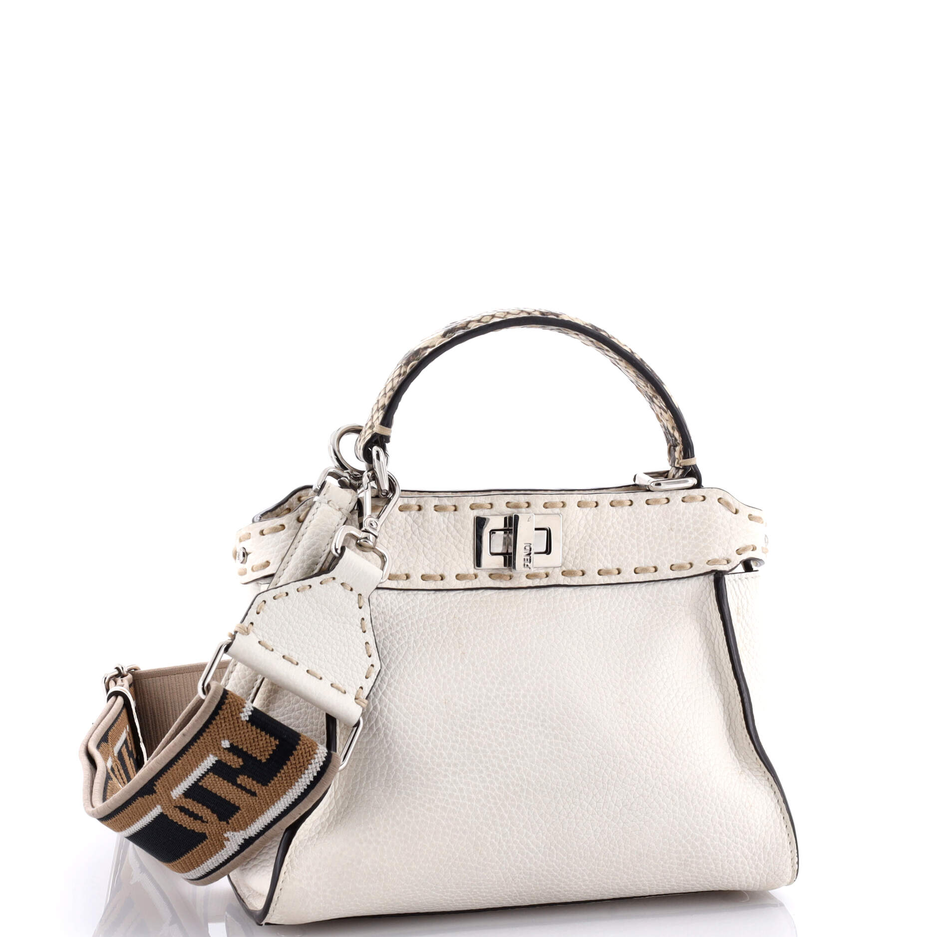 Selleria Peekaboo Bag Leather with Python Mini