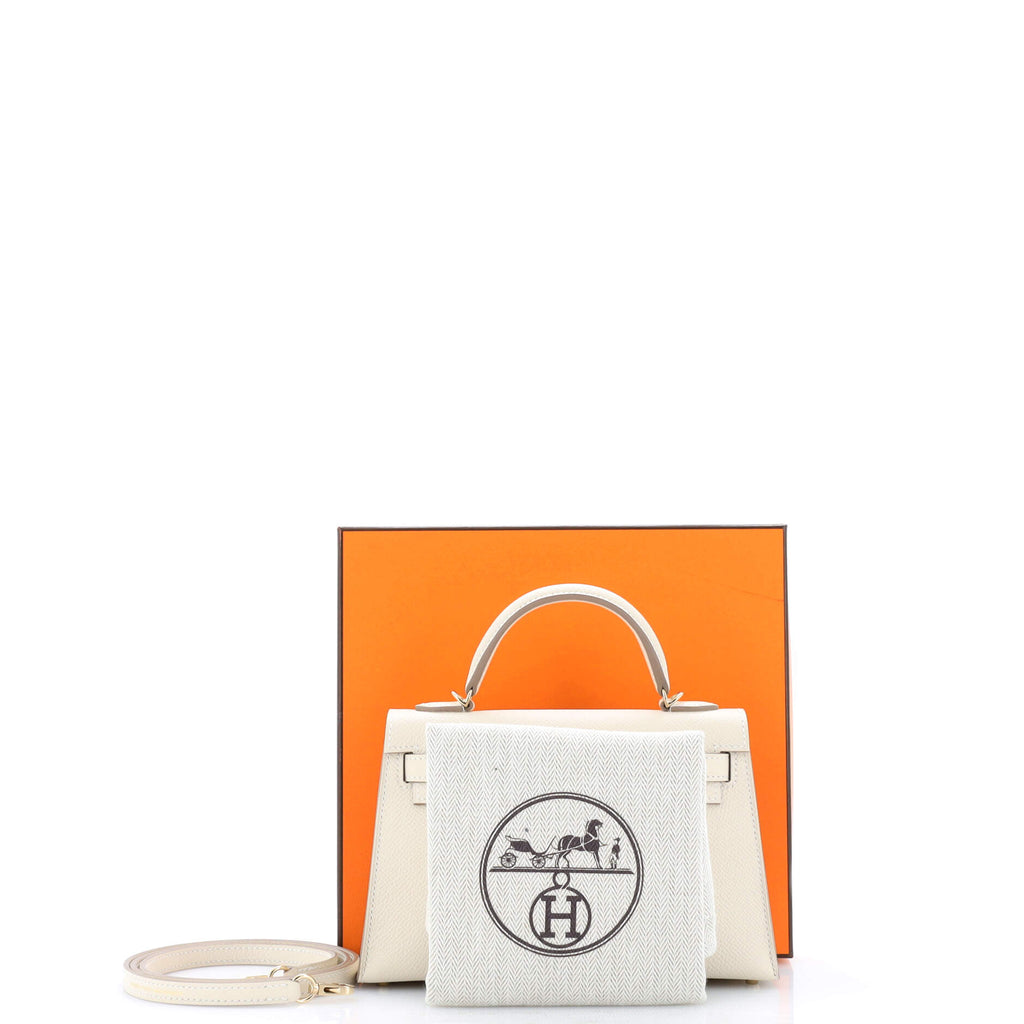 Kelly Mini II Bag Light Epsom with Gold Hardware 20