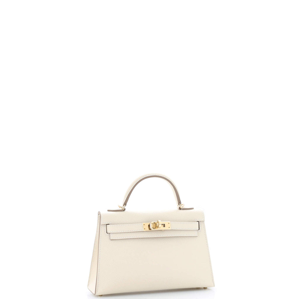 Kelly Mini II Bag Light Epsom with Gold Hardware 20