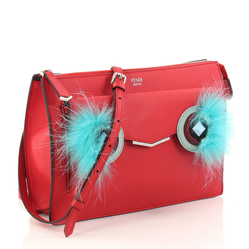 Monster Front Pocket Clutch Leather with Fur