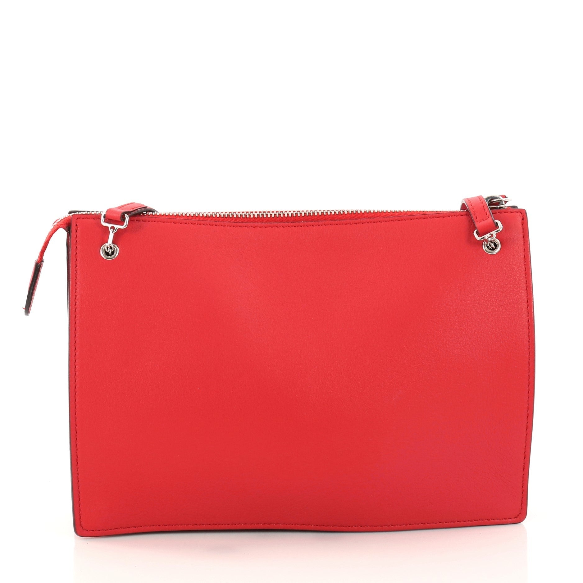 Monster Front Pocket Clutch Leather with Fur