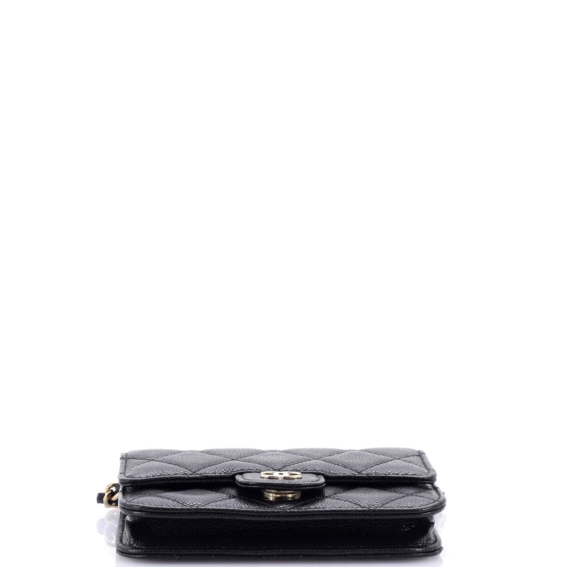 Classic Flap Clutch with Chain Quilted Caviar Small