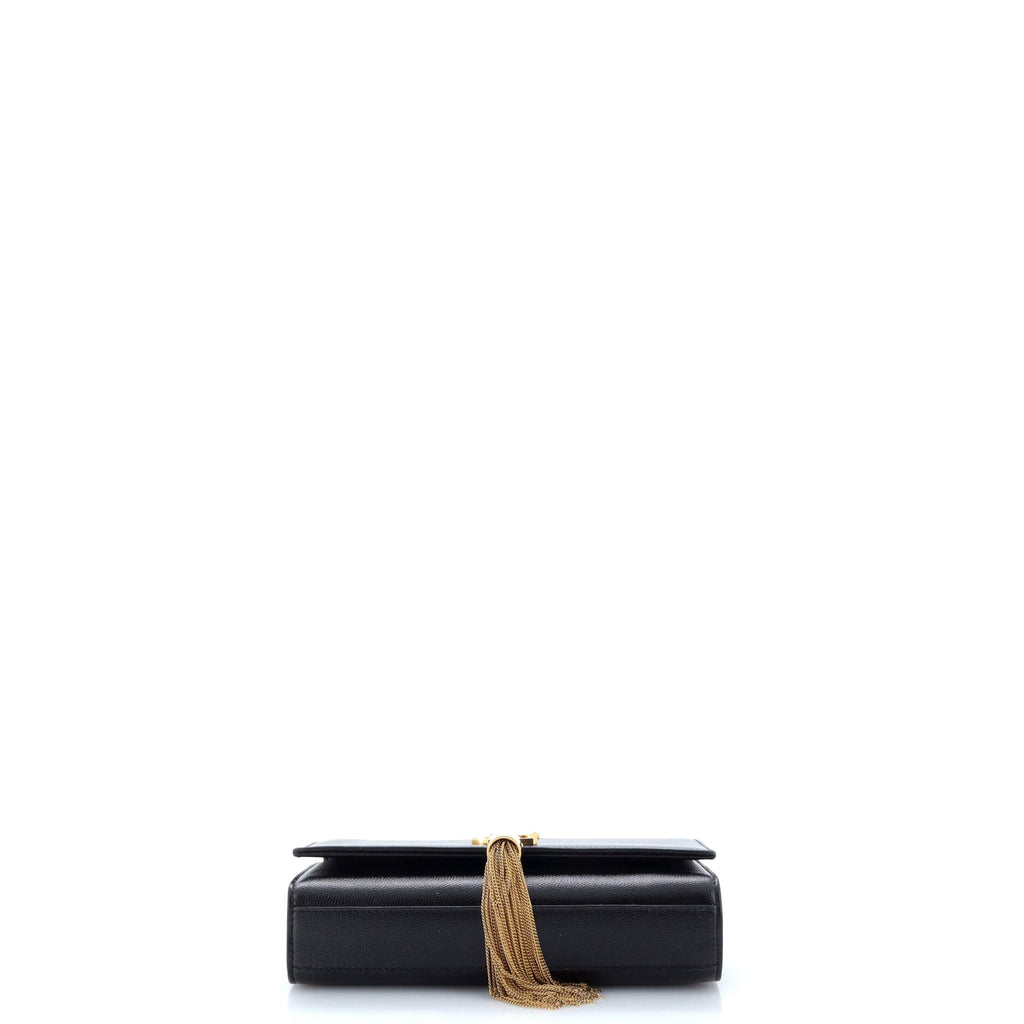 Classic Monogram Tassel Crossbody Bag Grainy Leather Small