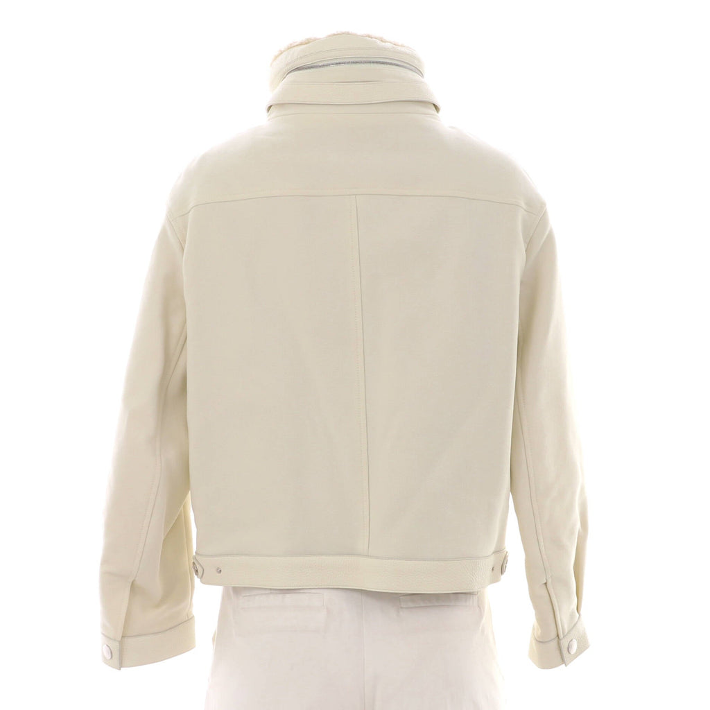 Women's Aviator Bomber Jacket Polyamide Blend with Leather and Sheepskin