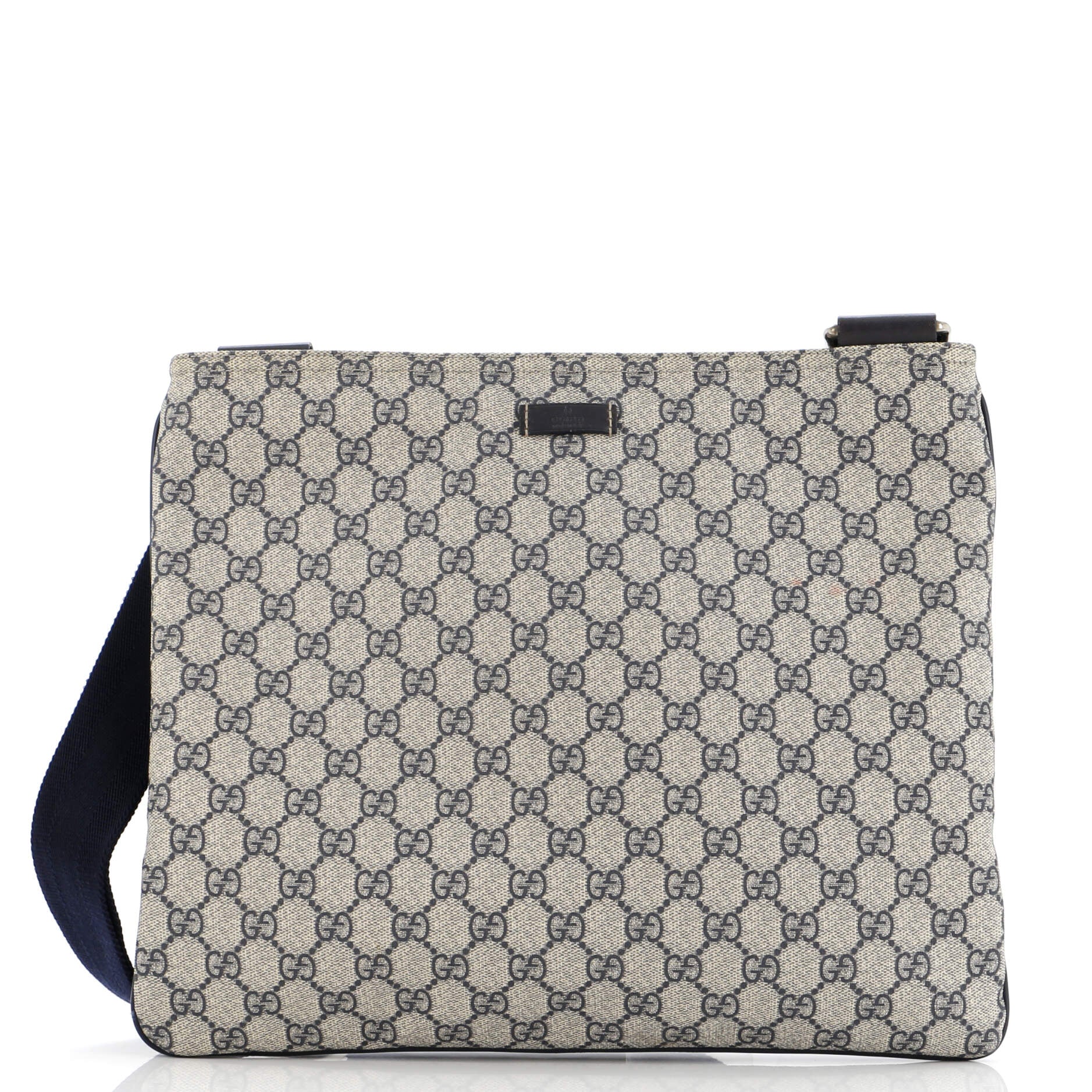 Zip Top Messenger Bag GG Coated Canvas Large